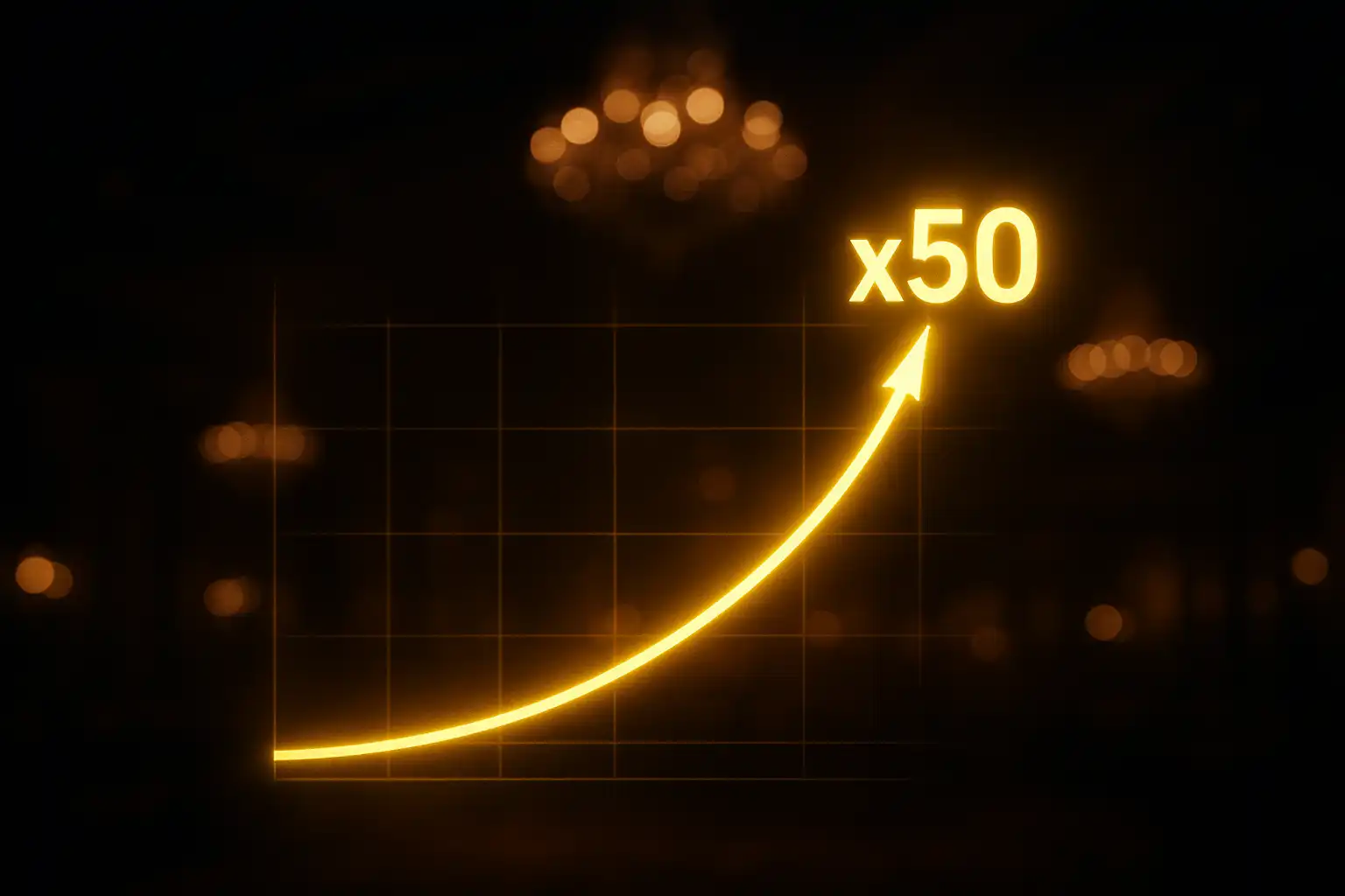 Rising multiplier curve graphic representing a crash casino game round